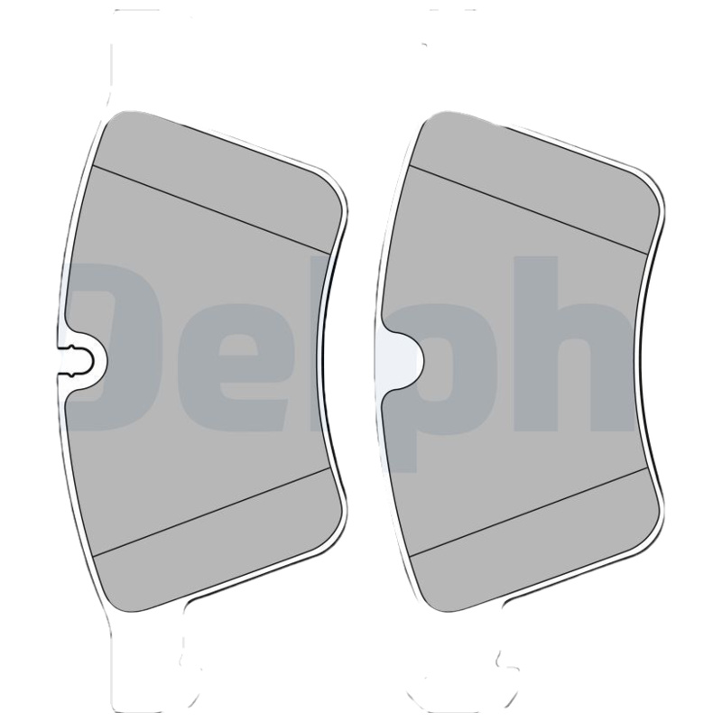 DELPHI Sada brzdových platničiek kotúčovej brzdy LP2139