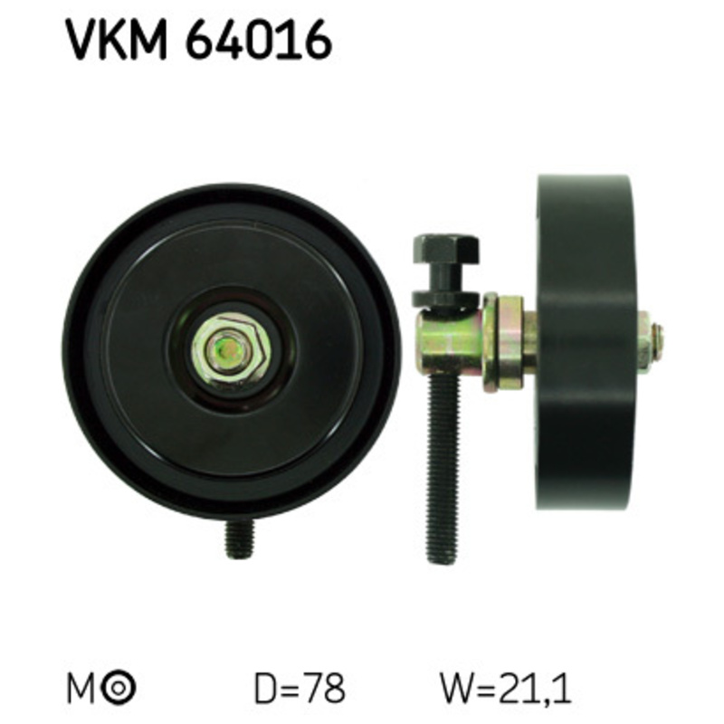 SKF Vratná/vodiaca kladka rebrovaného klinového remeňa VKM64016