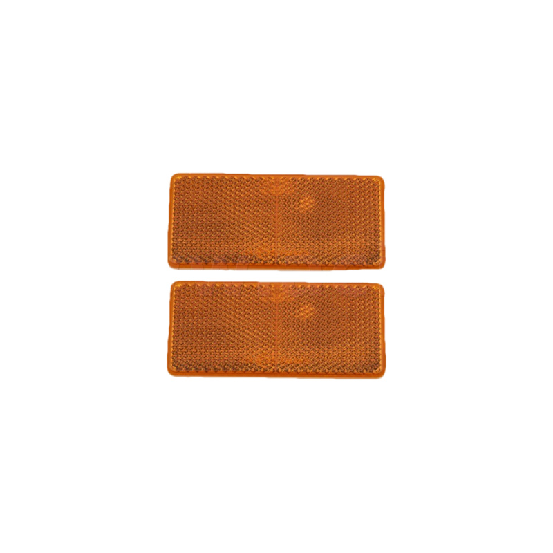 univerzální odrazka obdélník, samolepící, oranžová (94x44 mm) 2 ks