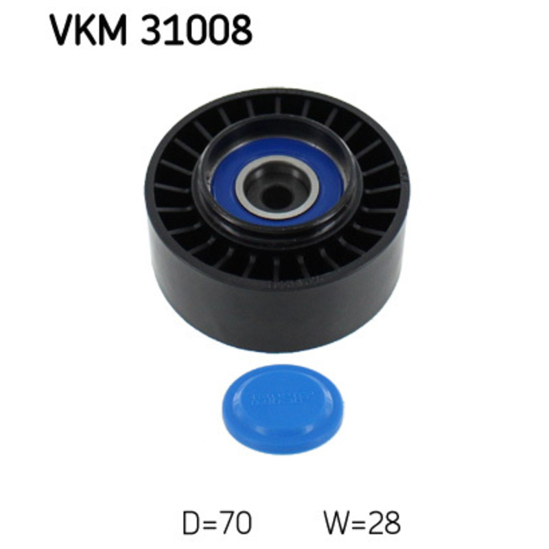 SKF Vratná/vodiaca kladka rebrovaného klinového remeňa VKM31008