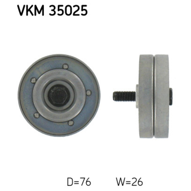 SKF Vratná/vodiaca kladka rebrovaného klinového remeňa VKM35025