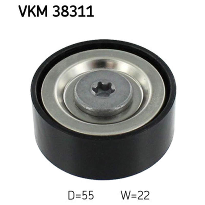 SKF Vratná/vodiaca kladka rebrovaného klinového remeňa VKM38311