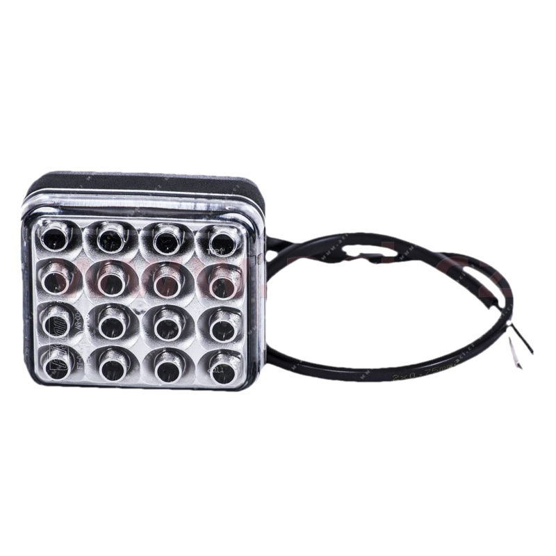 couvací světlo LED čtverec 68x78x40 mm (montáž na 2 šrouby, kabel 0,5 m) 12-36V