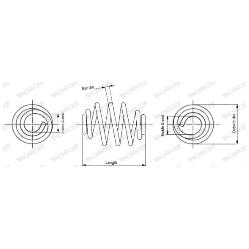 MONROE Pružina podvozku SN0434