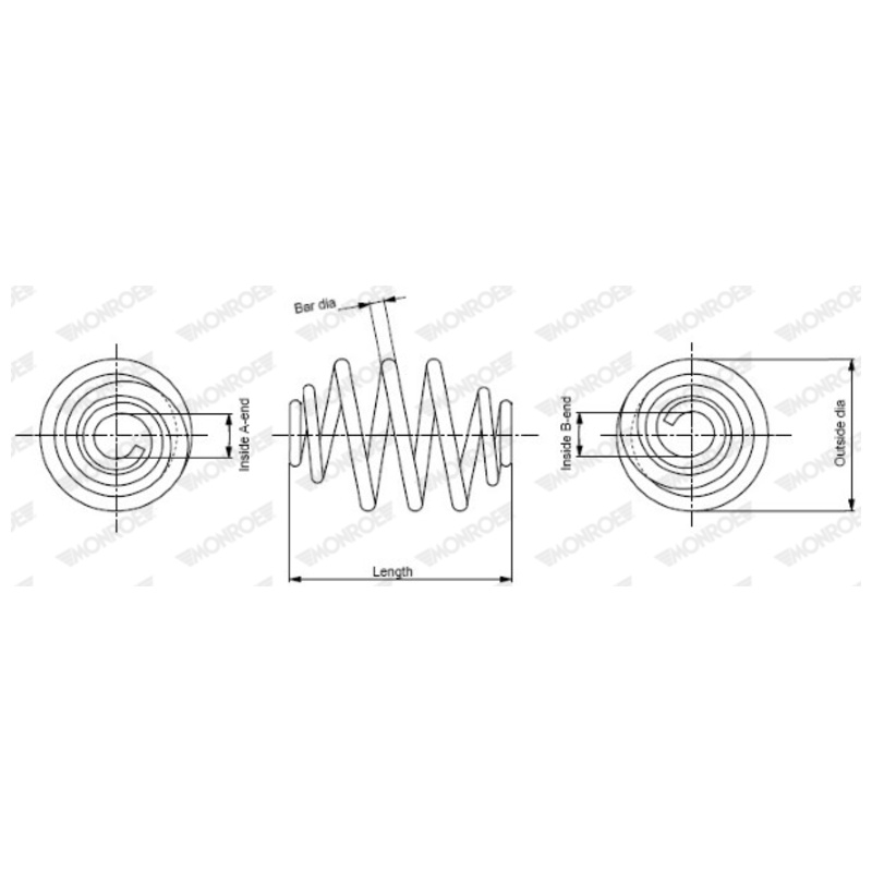 MONROE Pružina podvozku SP0493