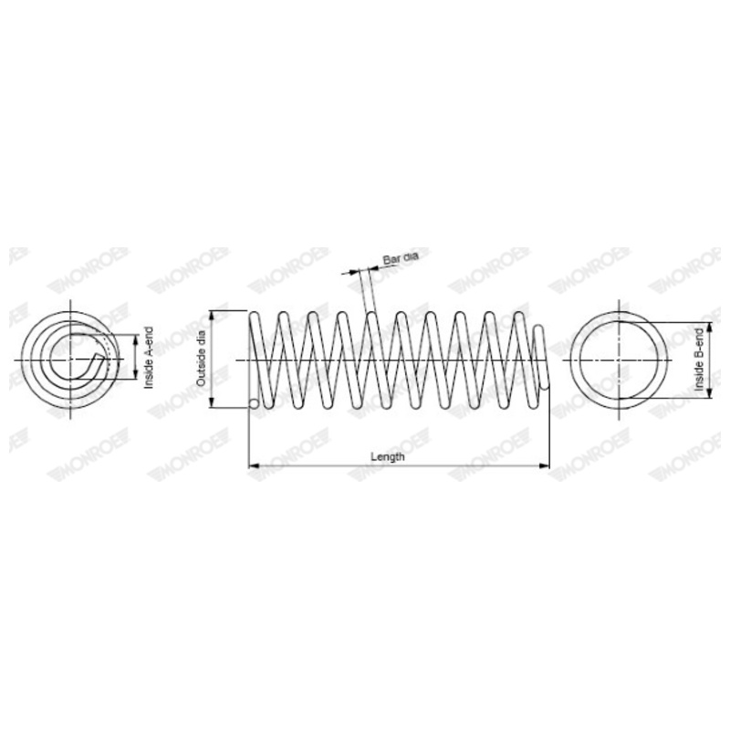MONROE Pružina podvozku SP2074