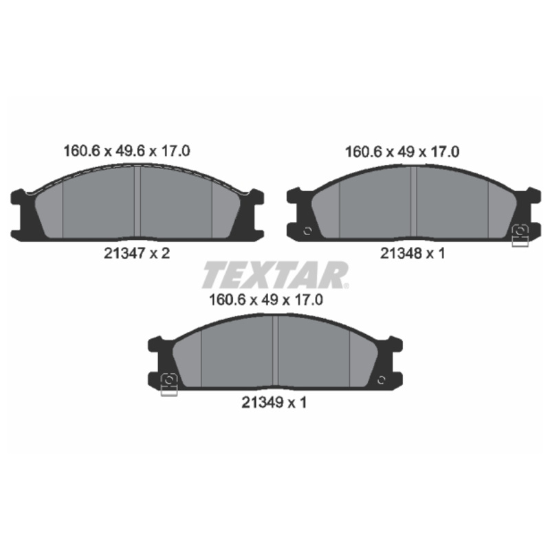 TEXTAR Sada brzdových platničiek kotúčovej brzdy 2134702