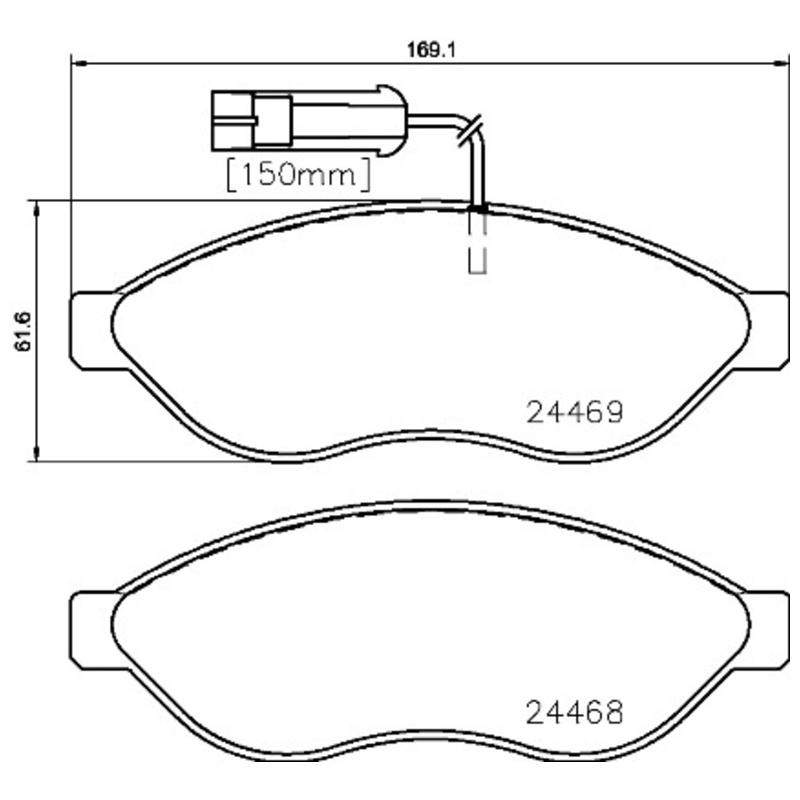 BREMBO Sada brzdových platničiek kotúčovej brzdy P23143