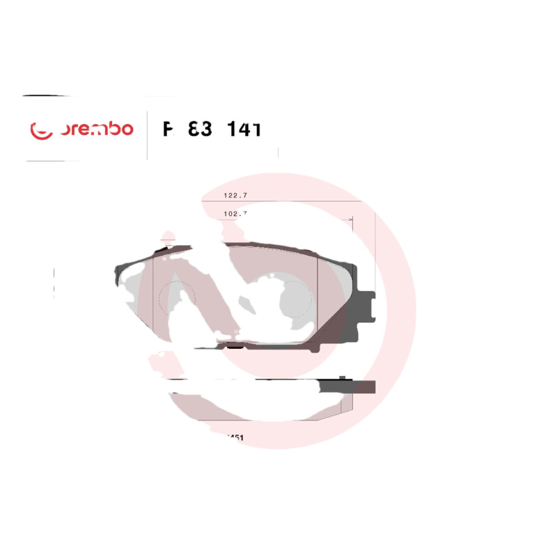 BREMBO Sada brzdových platničiek kotúčovej brzdy P83141