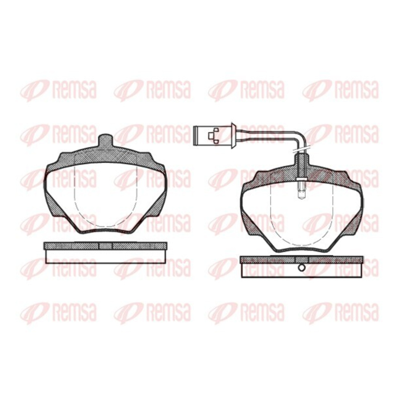 REMSA Sada brzdových platničiek kotúčovej brzdy 022201