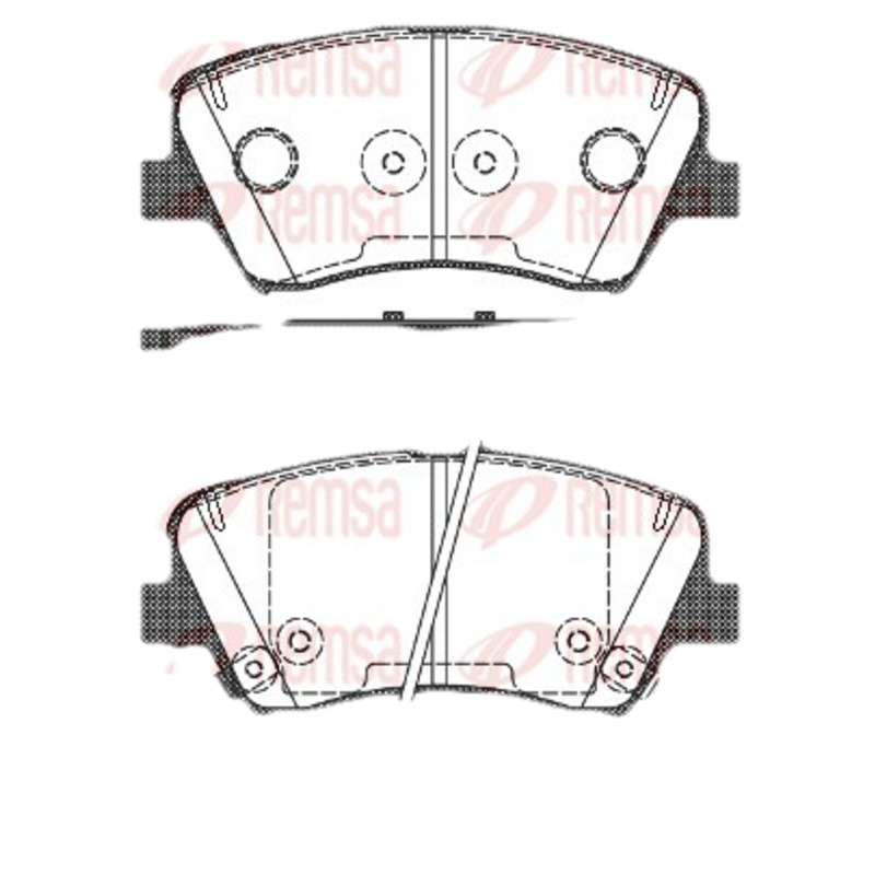 REMSA Sada brzdových platničiek kotúčovej brzdy 141232