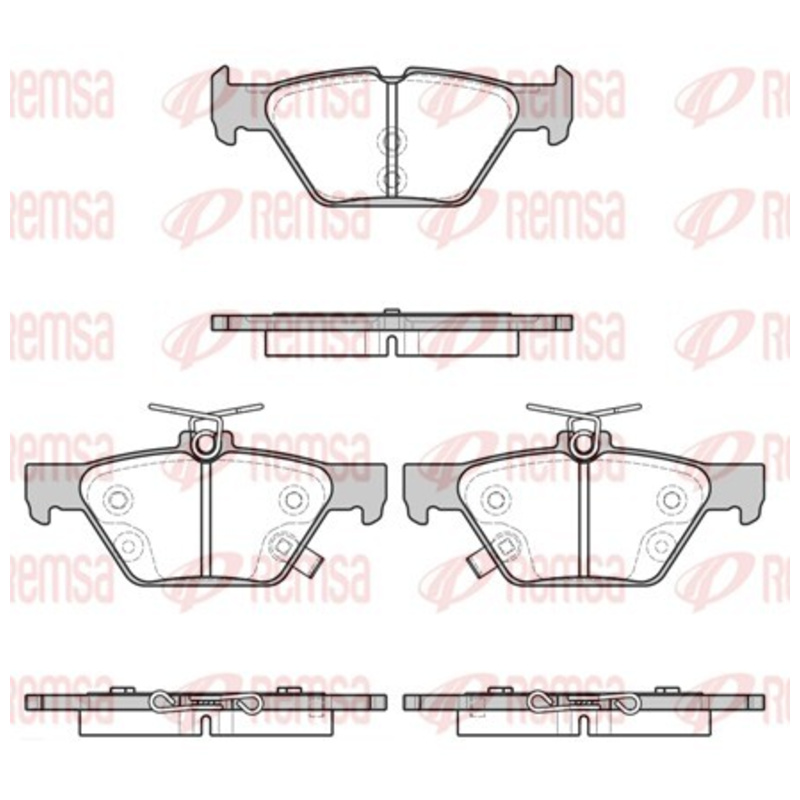 REMSA Sada brzdových platničiek kotúčovej brzdy 163802