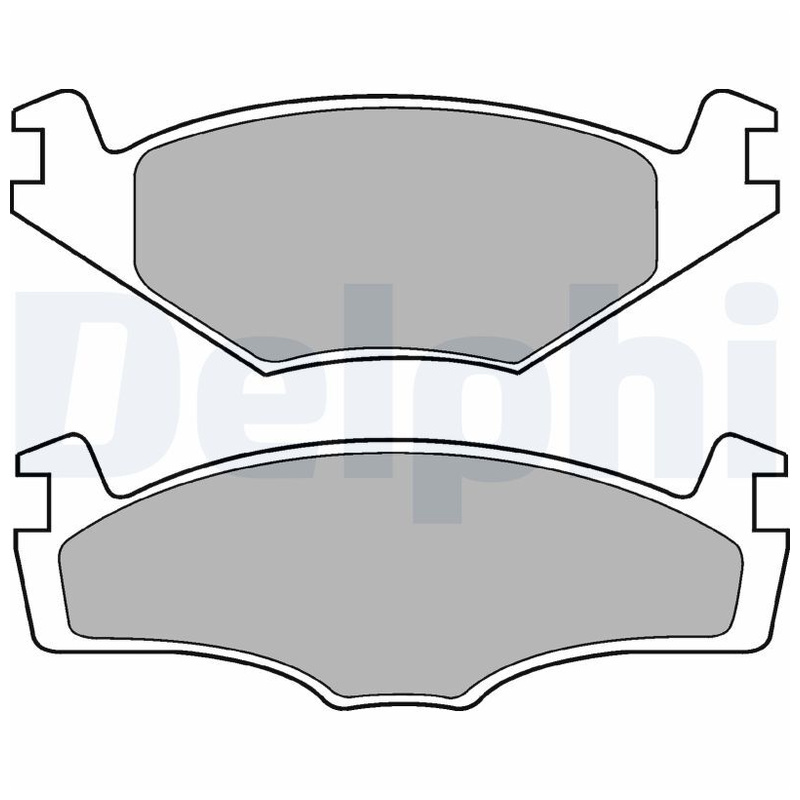 DELPHI Sada brzdových platničiek kotúčovej brzdy LP756