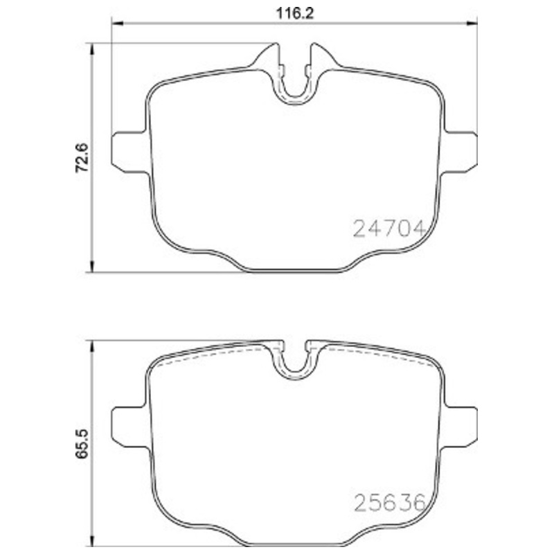 BREMBO Sada brzdových platničiek kotúčovej brzdy P06101