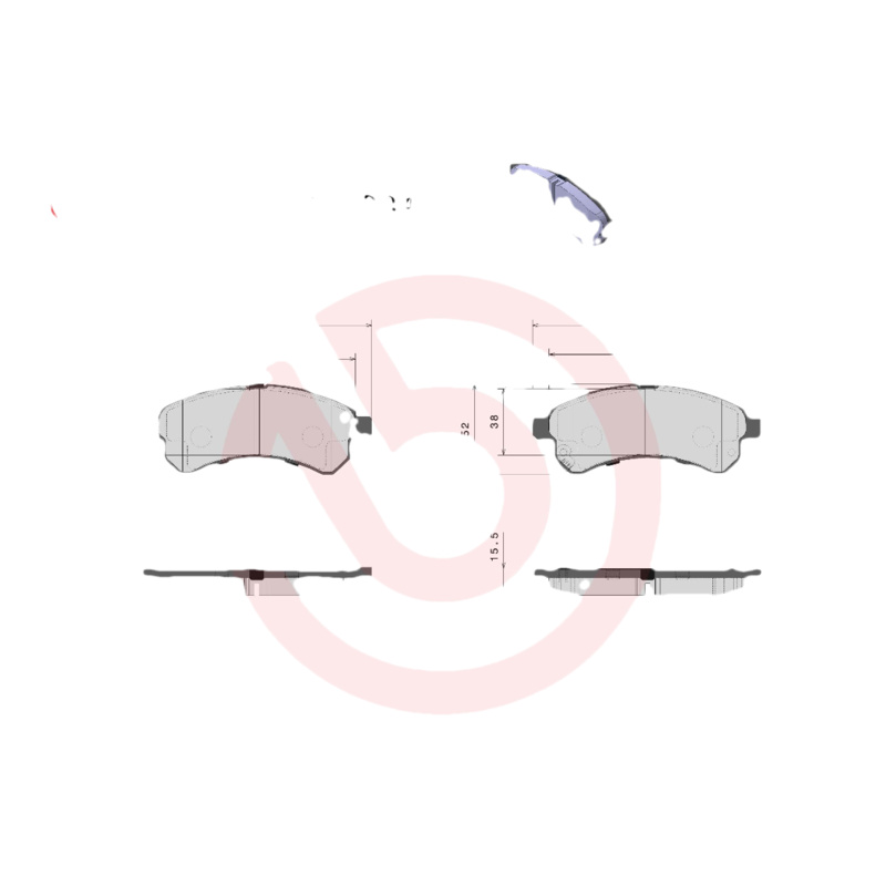 BREMBO Sada brzdových platničiek kotúčovej brzdy P82004