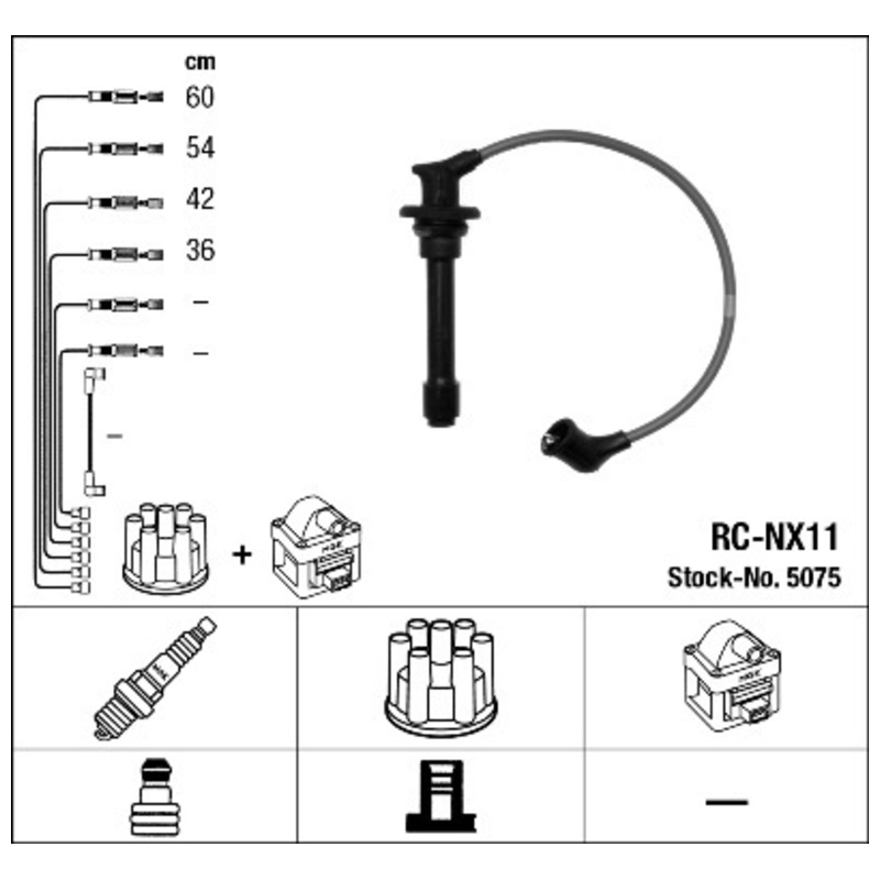 NGK Sada zapaľovacích káblov 5075