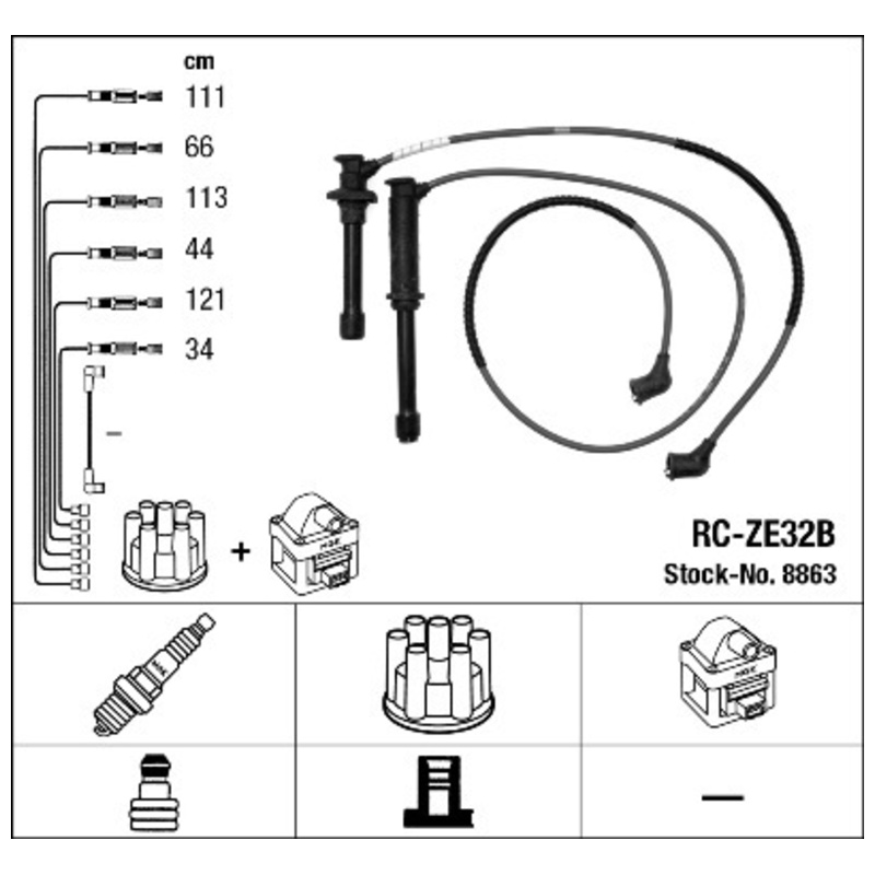 NGK Sada zapaľovacích káblov 8863
