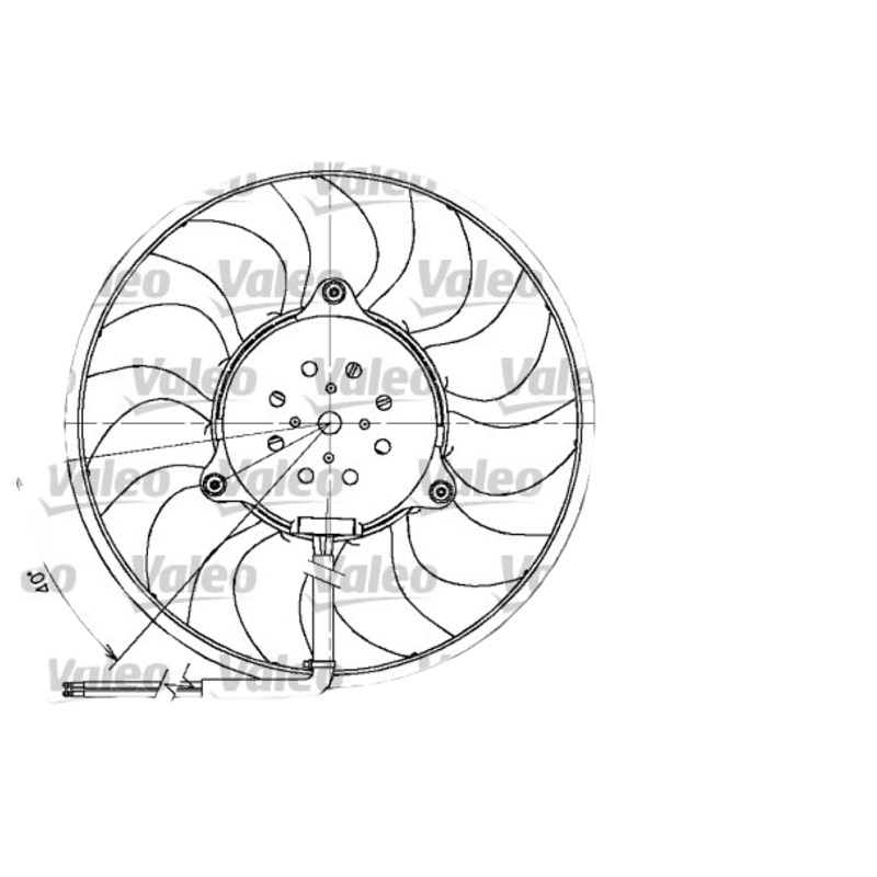 VALEO Ventilátor chladenia motora 698611