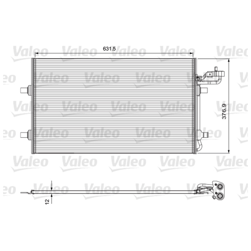 VALEO Kondenzátor klimatizácie 814324