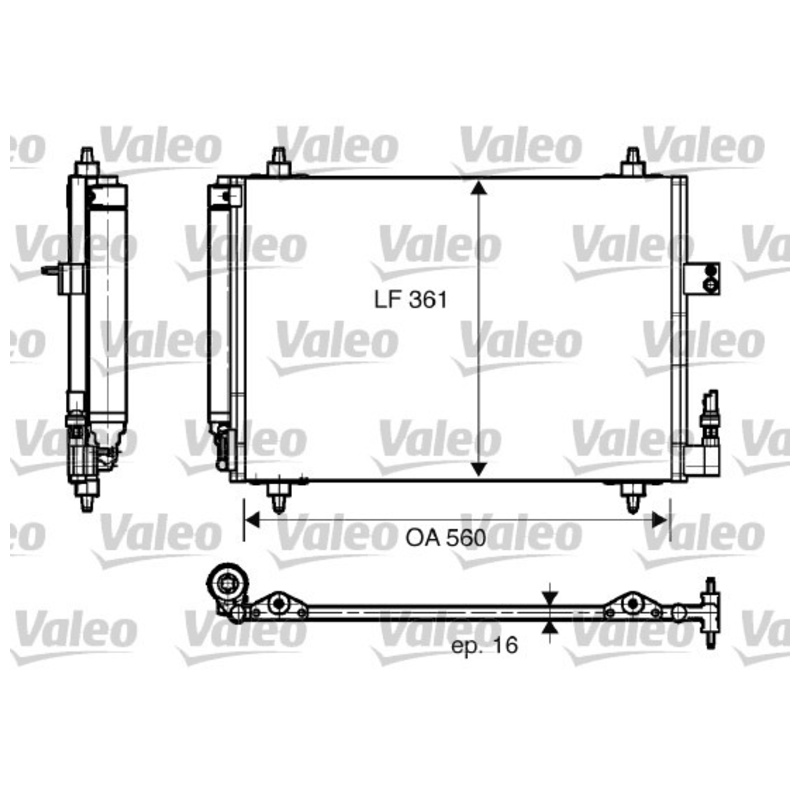 VALEO Kondenzátor klimatizácie 817824