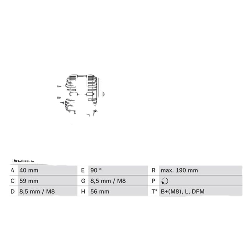 BOSCH Alternátor 0986041490