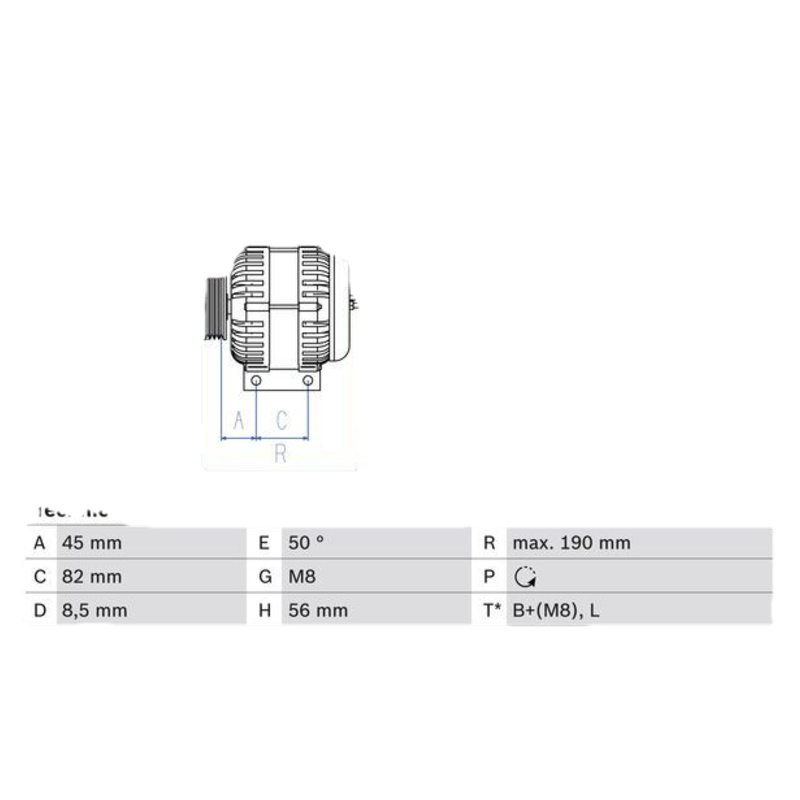 BOSCH Alternátor 0986041740