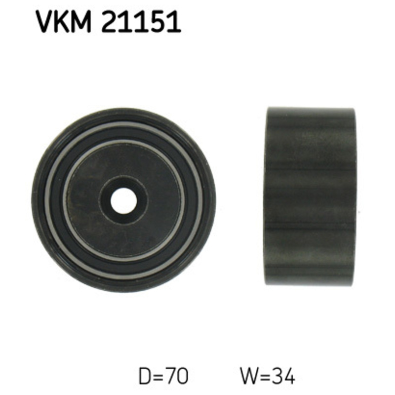 SKF Obehová/vodiaca kladka ozubeného remeňa VKM21151