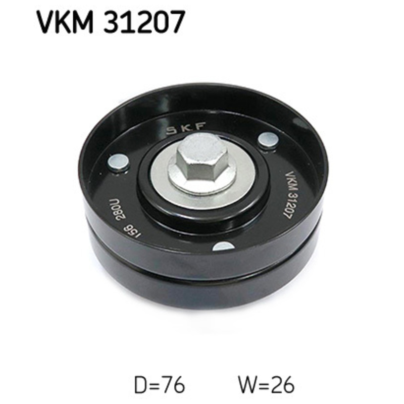 SKF Vratná/vodiaca kladka rebrovaného klinového remeňa VKM31207