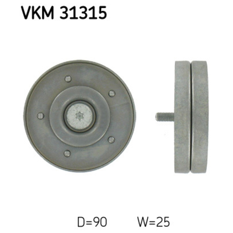 SKF Vratná/vodiaca kladka rebrovaného klinového remeňa VKM31315