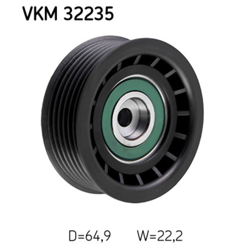 SKF Vratná/vodiaca kladka rebrovaného klinového remeňa VKM32235