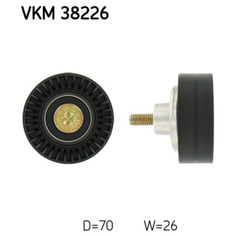 SKF Vratná/vodiaca kladka rebrovaného klinového remeňa VKM38226