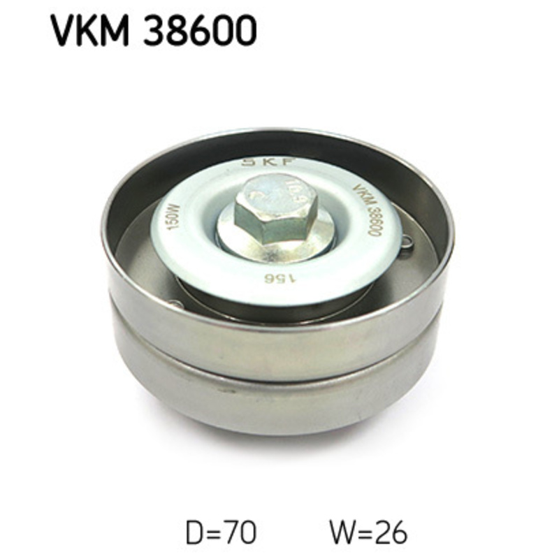 SKF Vratná/vodiaca kladka rebrovaného klinového remeňa VKM38600