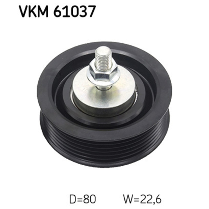 SKF Vratná/vodiaca kladka rebrovaného klinového remeňa VKM61037
