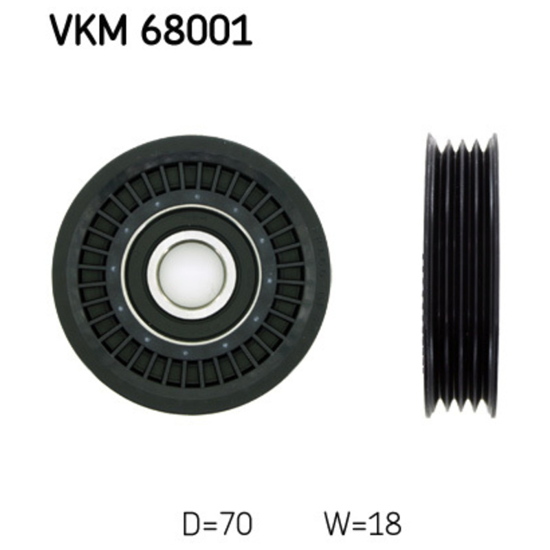 SKF Vratná/vodiaca kladka rebrovaného klinového remeňa VKM68001