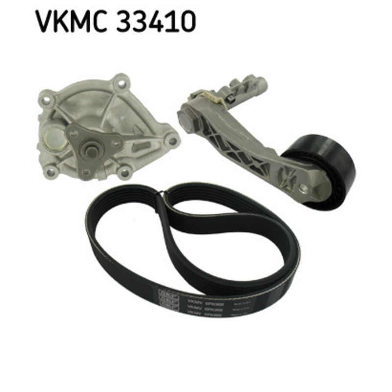 SKF Vodné čerpadlo + sada klinového remeňa VKMC33410