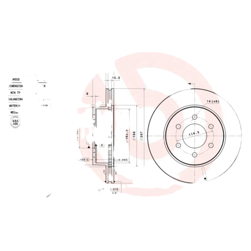 BREMBO Brzdový kotúč 09765011