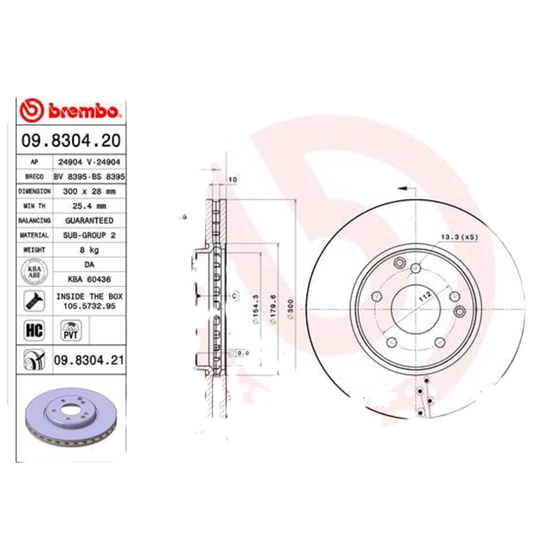 BREMBO Brzdový kotúč 09830421