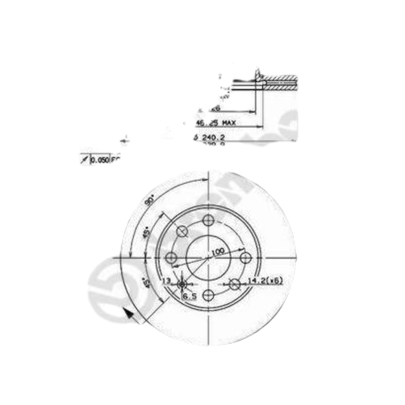 BREMBO Brzdový kotúč 09863575