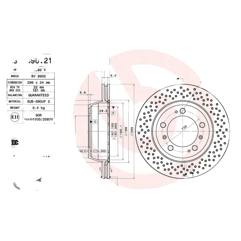 BREMBO Brzdový kotúč 09889021