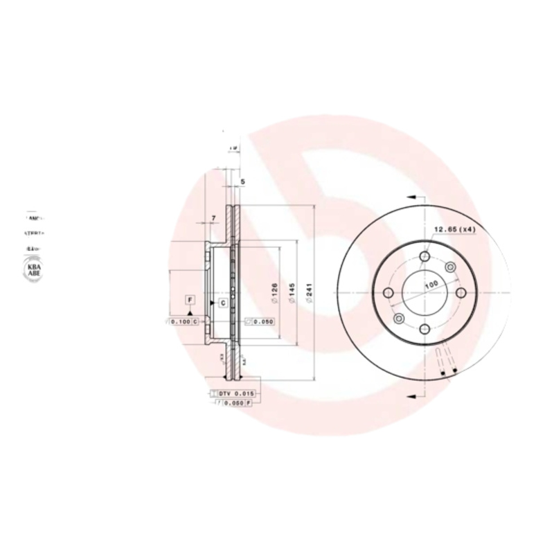 BREMBO Brzdový kotúč 09999810