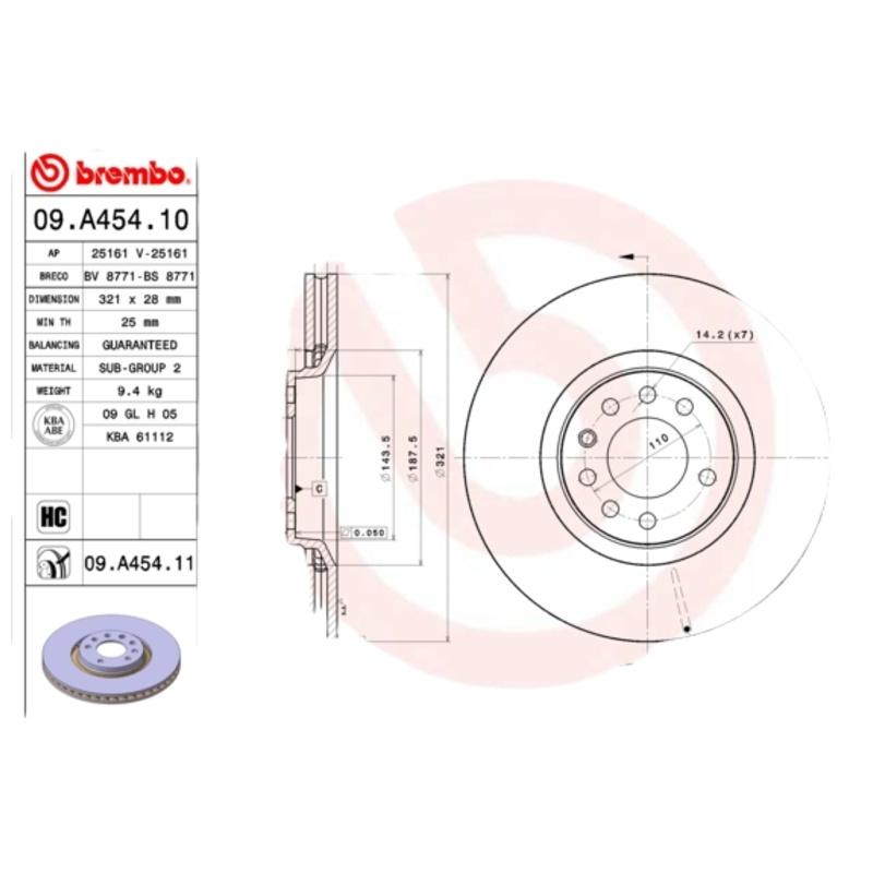 BREMBO Brzdový kotúč 09A45411