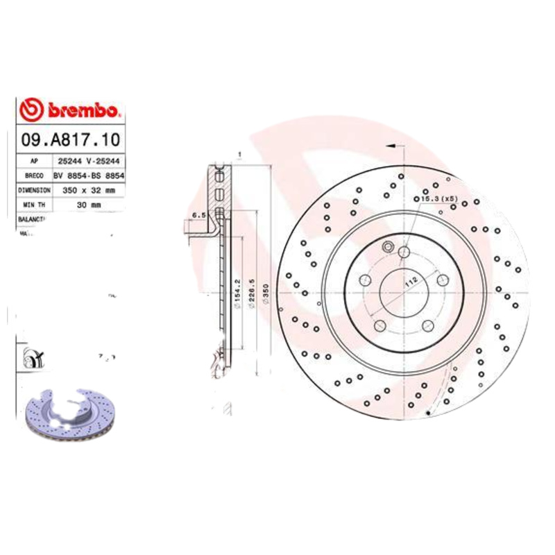 BREMBO Brzdový kotúč 09A81711