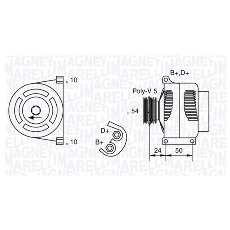 MAGNETI MARELLI Alternátor 063377027010