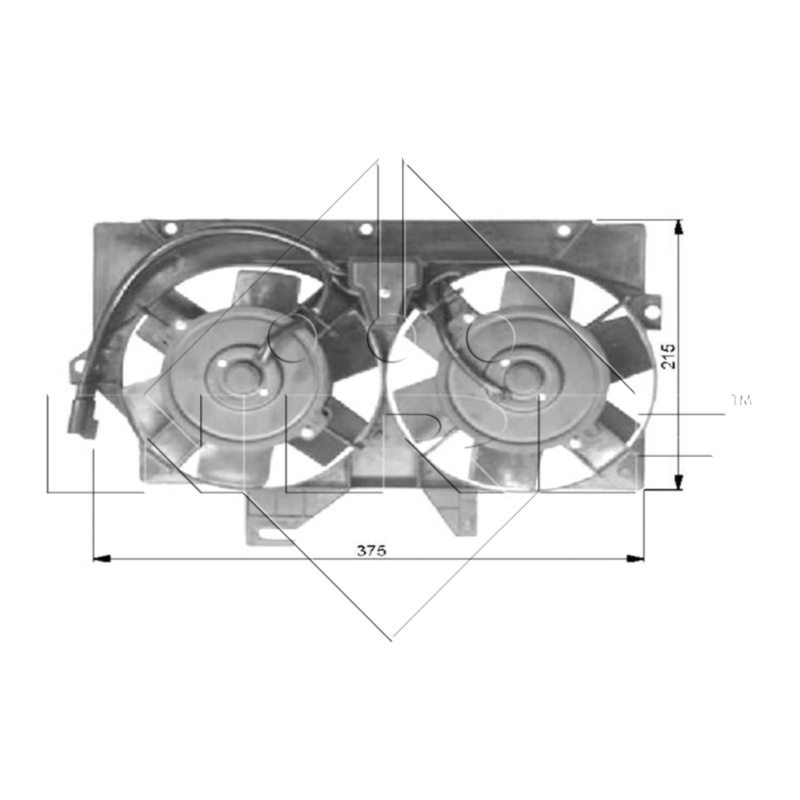 NRF Ventilátor chladenia motora 47036