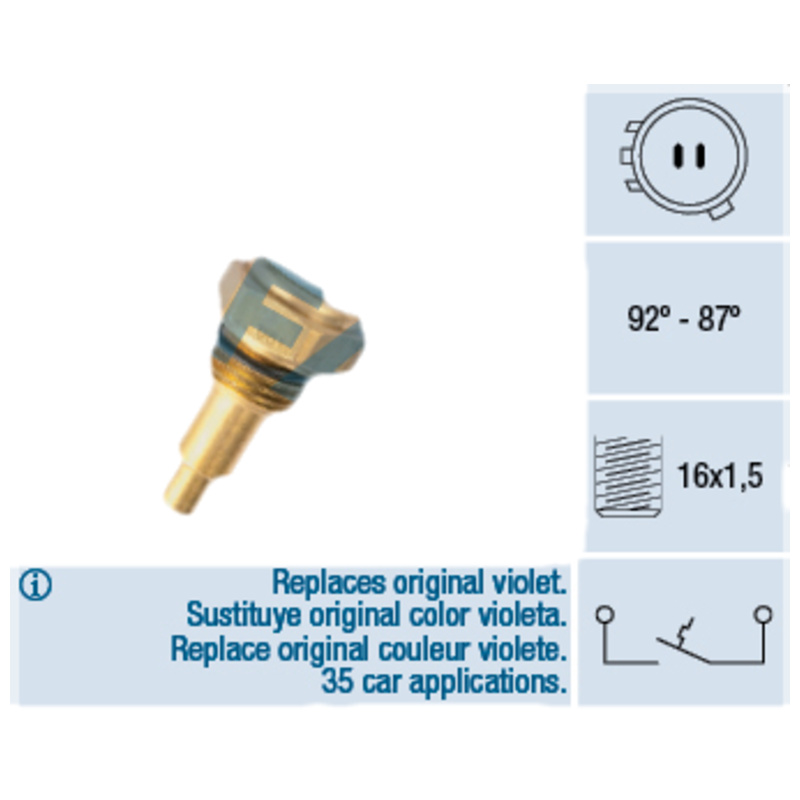 FAE Teplotný spínač ventilátora chladenia 36390