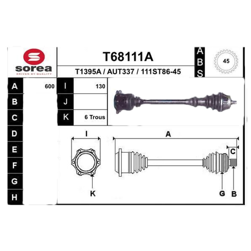 EAI Hnací hriadeľ T68111A