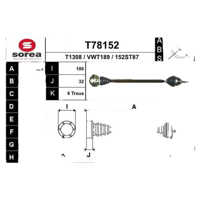 EAI Hnací hriadeľ T78152