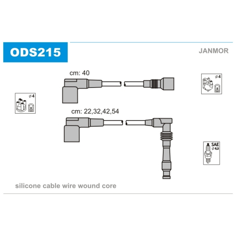 JANMOR Sada zapaľovacích káblov ODS215
