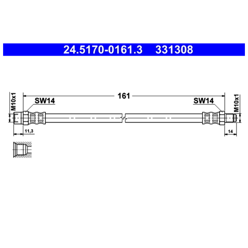 ATE Brzdová hadica 24517001613
