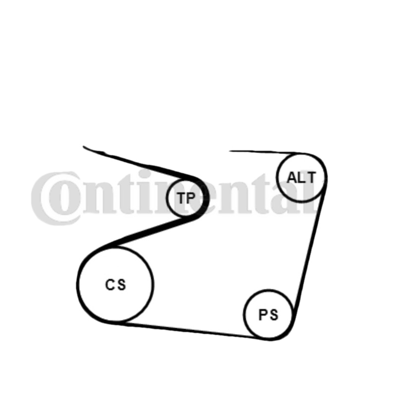 CONTITECH Ozubený klinový remeň - Sada 6PK1555K1